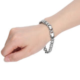 Titanium Steel Magnetic Therapy Bracelet Heart Shape Women Bracelet
