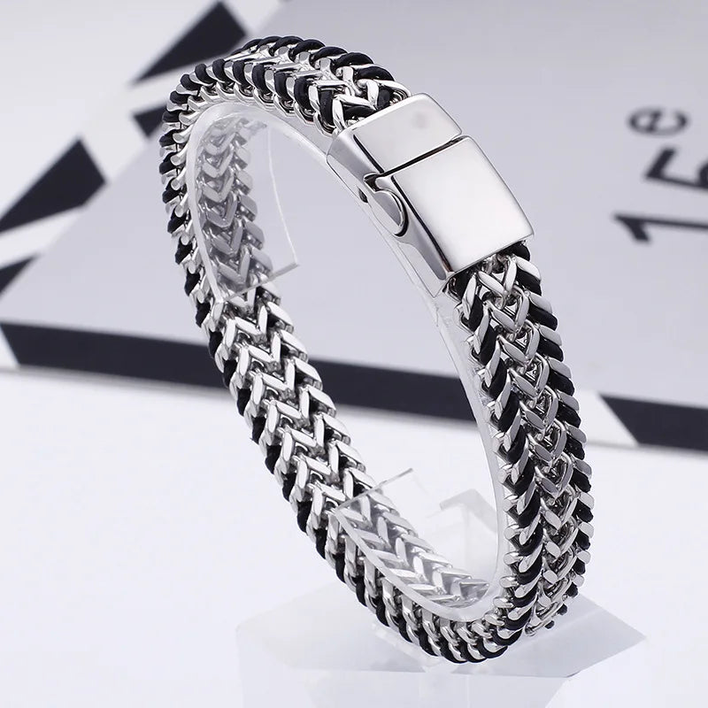 Men's Titanium Steel Overlord Chain Magnet Bracelet