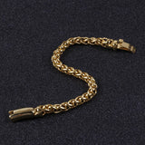 Men's Titanium Steel Flower Basket Chain Bracelet