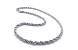 Titanium Steel Twist Chain Necklace Pendant