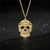 Titanium Steel Mexican Skeleton Unisex Necklace