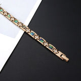 Titanium Steel Magnetic Zircon Abalone Bracelet