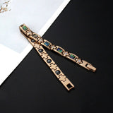 Titanium Steel Magnetic Zircon Abalone Bracelet