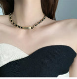 Titanium Steel Necklace Patchwork Letters Women's Neck Chain