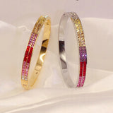 Colorful Stone Bracelet, Personalized Stainless Steel