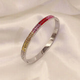 Colorful Stone Bracelet, Personalized Stainless Steel