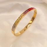 Colorful Stone Bracelet, Personalized Stainless Steel