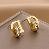 Titanium Steel No Loss Earrings Rose Stainless Steel Jewelry