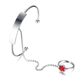 Titanium Steel Medical Sign Rings Set For Women