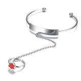 Titanium Steel Medical Sign Rings Set For Women