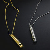 Titanium Steel Emergency Whistle Necklace for Survival