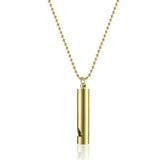 Titanium Steel Emergency Whistle Necklace for Survival