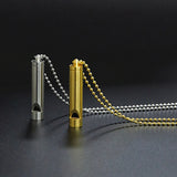 Titanium Steel Emergency Whistle Necklace for Survival