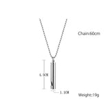 Titanium Steel Emergency Whistle Necklace for Survival