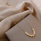 Cube Chain Pendant Necklace for Women, Wedding Party Gift