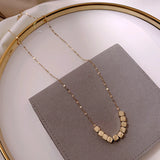 Cube Chain Pendant Necklace for Women, Wedding Party Gift