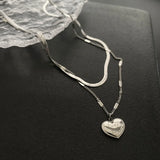 Titanium Steel Letter Necklace Love Pendant Chain