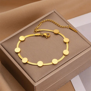 Titanium Steel Snake Bone Chain Bracelet Waterproof Jewelry