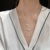 Titanium Steel Star Party Women's Pendant Necklace Female Choker Necklaces Jewel