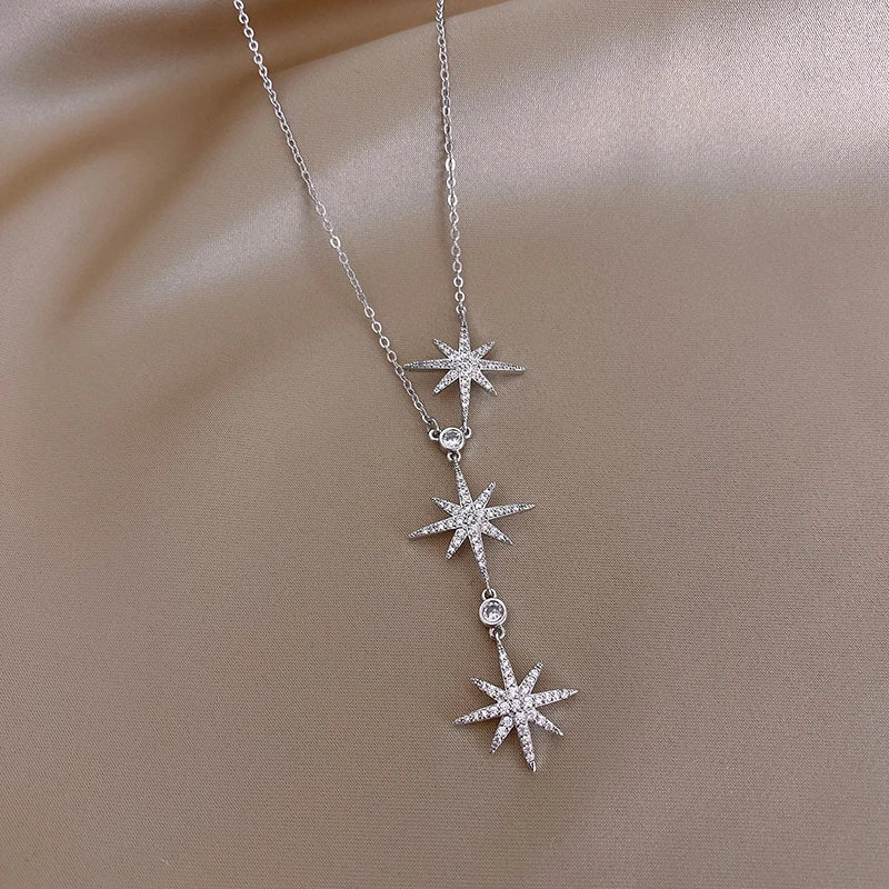 Titanium Steel Star Party Women's Pendant Necklace Female Choker Necklaces Jewel
