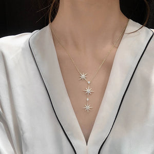 Titanium Steel Star Party Women's Pendant Necklace Female Choker Necklaces Jewel