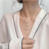 Titanium Steel Star Party Women's Pendant Necklace Female Choker Necklaces Jewel
