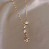 Titanium Steel Star Party Women's Pendant Necklace Female Choker Necklaces Jewel