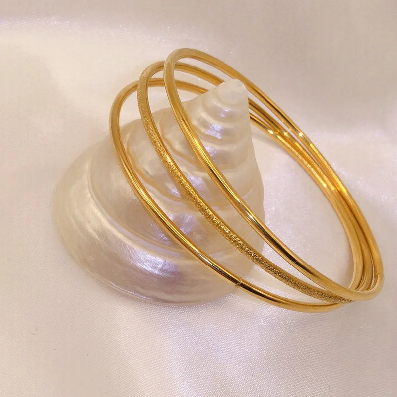 Titanium Steel Round Bracelet for Women Daily Jewelry