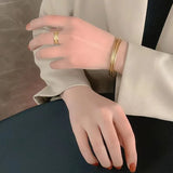 Titanium Steel Round Bracelet for Women Daily Jewelry