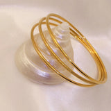 Titanium Steel Round Bracelet for Women Daily Jewelry