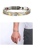 Titanium Magnetic Therapy Bangle Bracelet for Men Stainless Steel Pain Relief