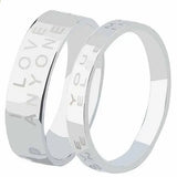 Titanium Stainless Steel Couple Rings with Creative English Letter Design