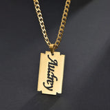 Titanium Steel Name Necklace DIY Letter Pendant Couple Jewelry