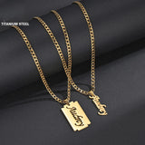 Titanium Steel Name Necklace DIY Letter Pendant Couple Jewelry
