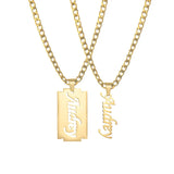 Titanium Steel Name Necklace DIY Letter Pendant Couple Jewelry