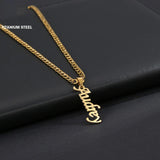 Titanium Steel Name Necklace DIY Letter Pendant Couple Jewelry
