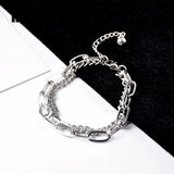 Titanium Steel Double Layer Bracelet Hip-hop Jewelry