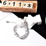 Titanium Steel Double Layer Bracelet Hip-hop Jewelry