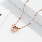 Titanium Steel Anklet Double Ring Leg Chain for Girls Women