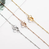 Titanium Steel Anklet Double Ring Leg Chain for Girls Women