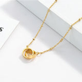 Titanium Steel Anklet Double Ring Leg Chain for Girls Women