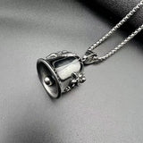 Punk Locomotive Angel Cupid Wing Bell Necklace