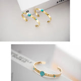 Titanium Steel Turquoise Cuff Bangle Women Cuff Bracelet
