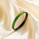 Titanium Steel Buckle Bracelet Green Plaid Couple Bracelet