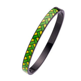 Titanium Steel Buckle Bracelet Green Plaid Couple Bracelet