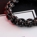 Titanium Steel European American Men's Ghost Head Bracelet Skull Jewelry