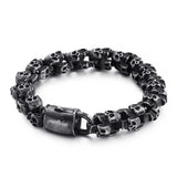 Titanium Steel European American Men's Ghost Head Bracelet Skull Jewelry