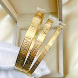 Titanium Steel Couple Bracelet with Maze Print