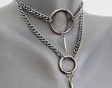 Titanium Steel Hip Hop Rivet Necklace Men's Accessories