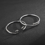 Titanium Steel Hoop Curse Bracelet Pair for Couples
